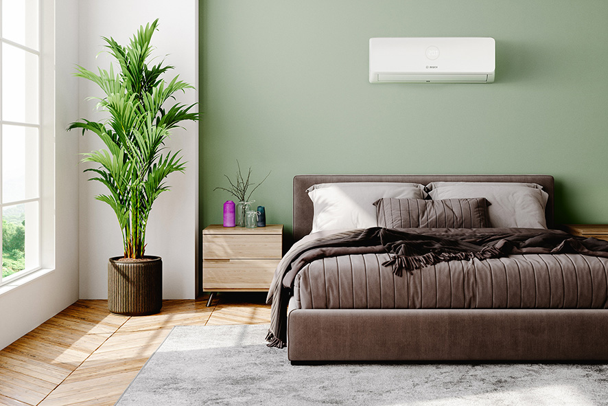 Worcester Bosch Climate 3200i air conditioning in a bedroom