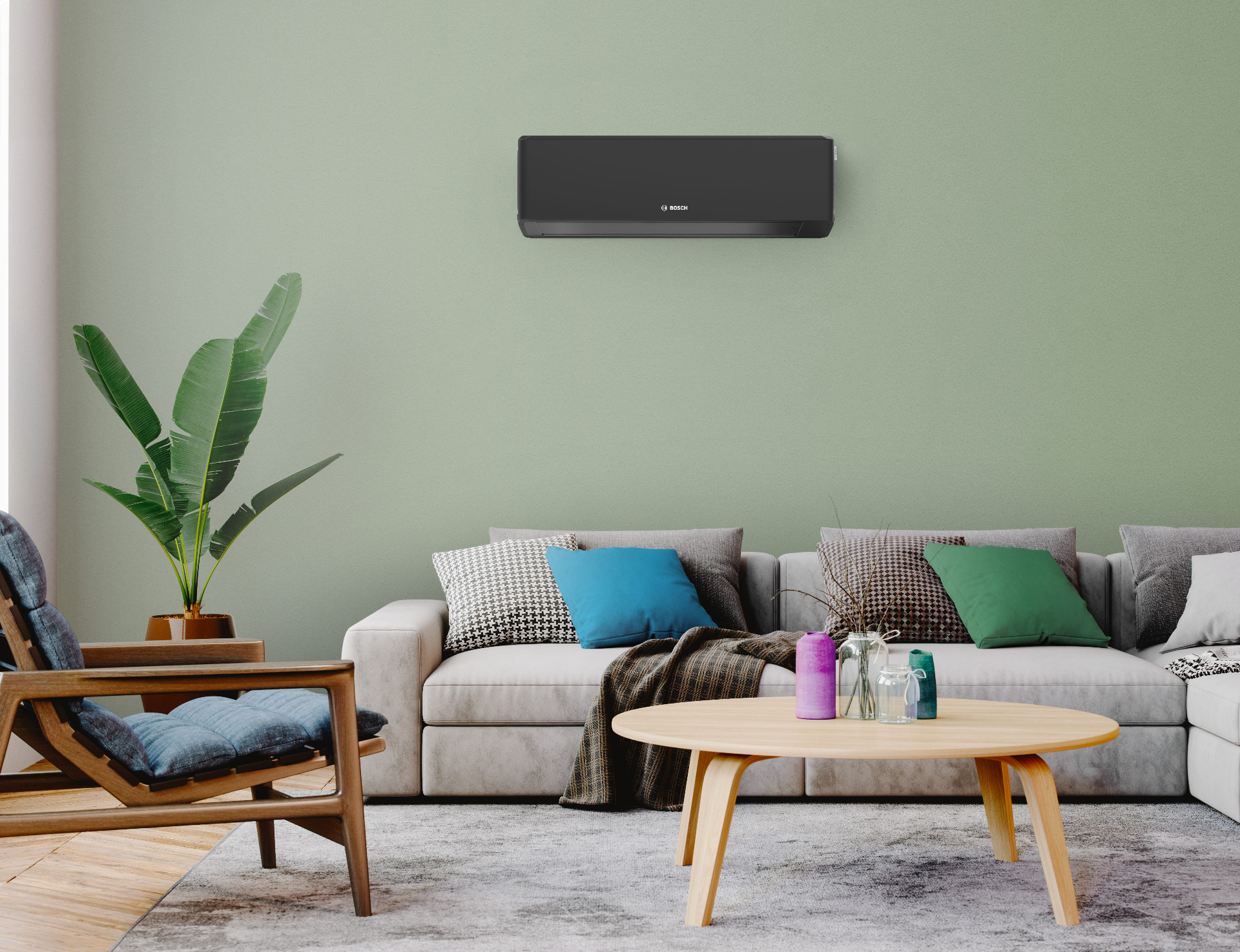 Worcester Bosch RT 7000 air conditioning unit in black